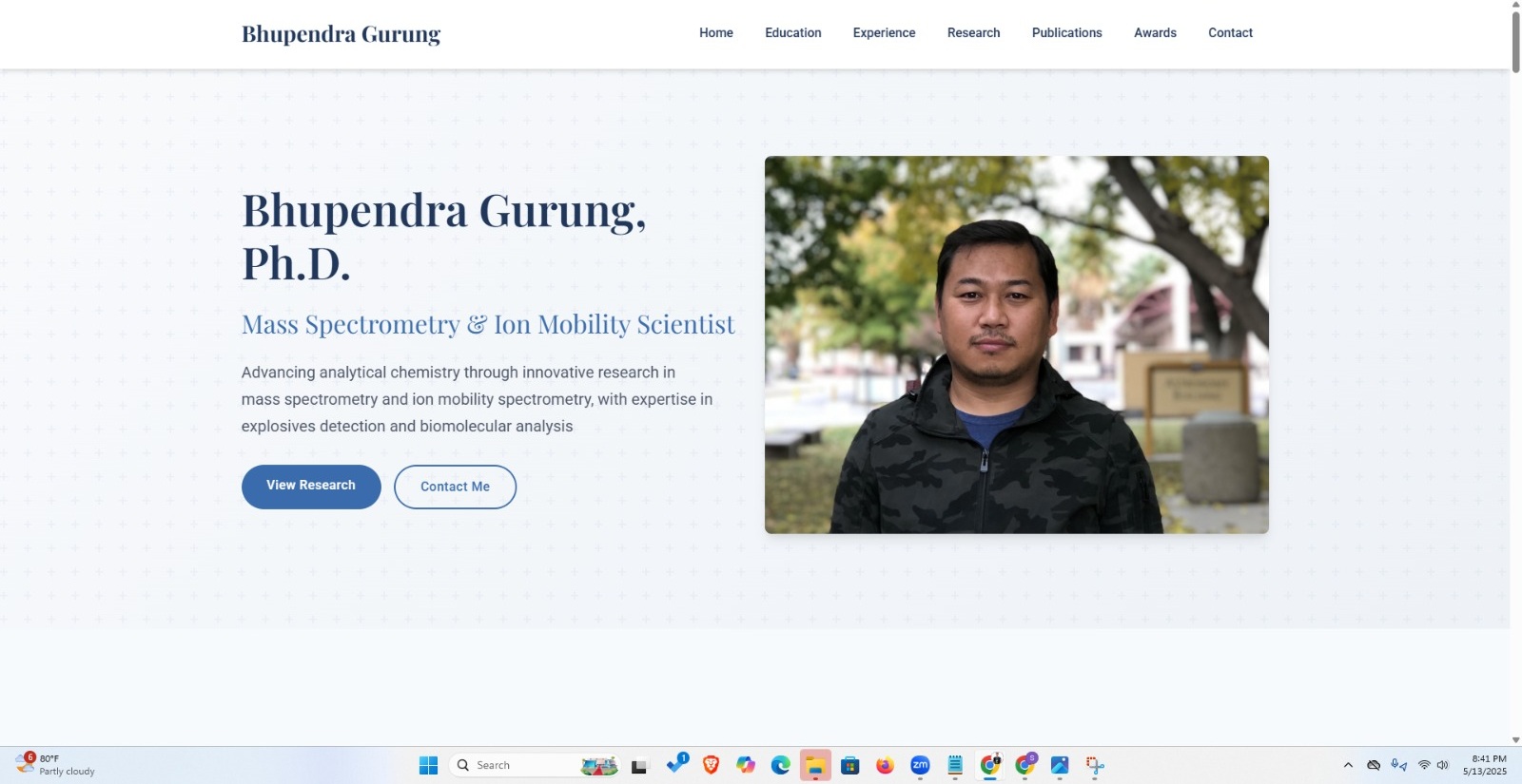 Scientist Portfolio Website